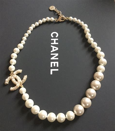 chanel pearl cc pendant necklace|authentic Chanel necklaces.